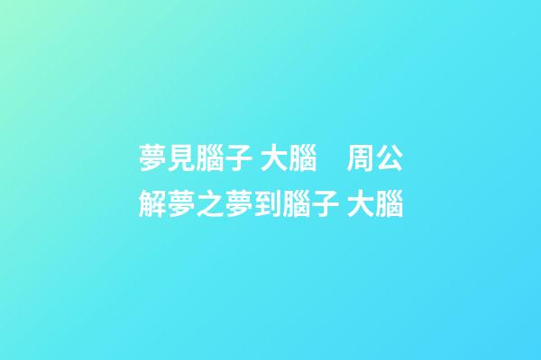 夢見腦子 大腦　周公解夢之夢到腦子 大腦